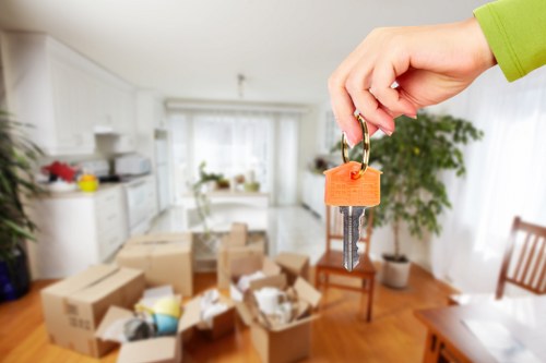 Local moving team handling office equipment in North London