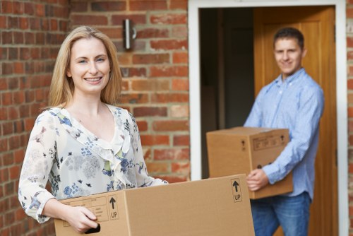 Belsizepark Removals team preparing belongings for a careful move