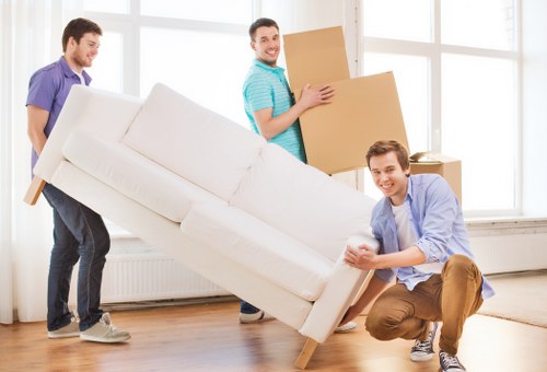 Prepared home furniture collection in Belsizepark with clear access route