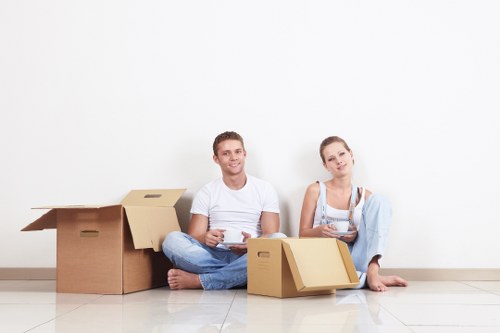 Prepared moving boxes and packing supplies for a local removal