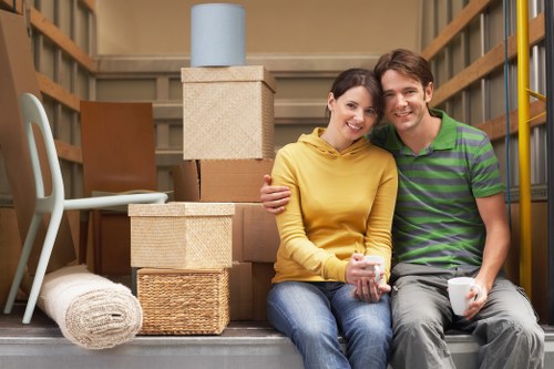 Packing and loading activity during a professional removals job