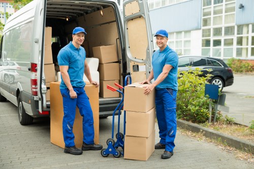 Local moving truck prepared for a flat move near Belsize Park