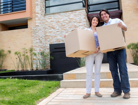 Packing and transporting office equipment during a local business move